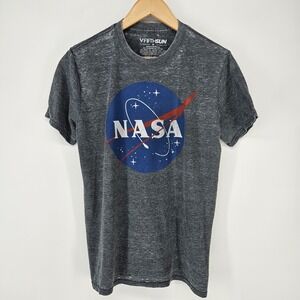 Fifth Sun NASA Graphic Tee Mens Medium Gray Heather Short Sleeve Space T-Shirt